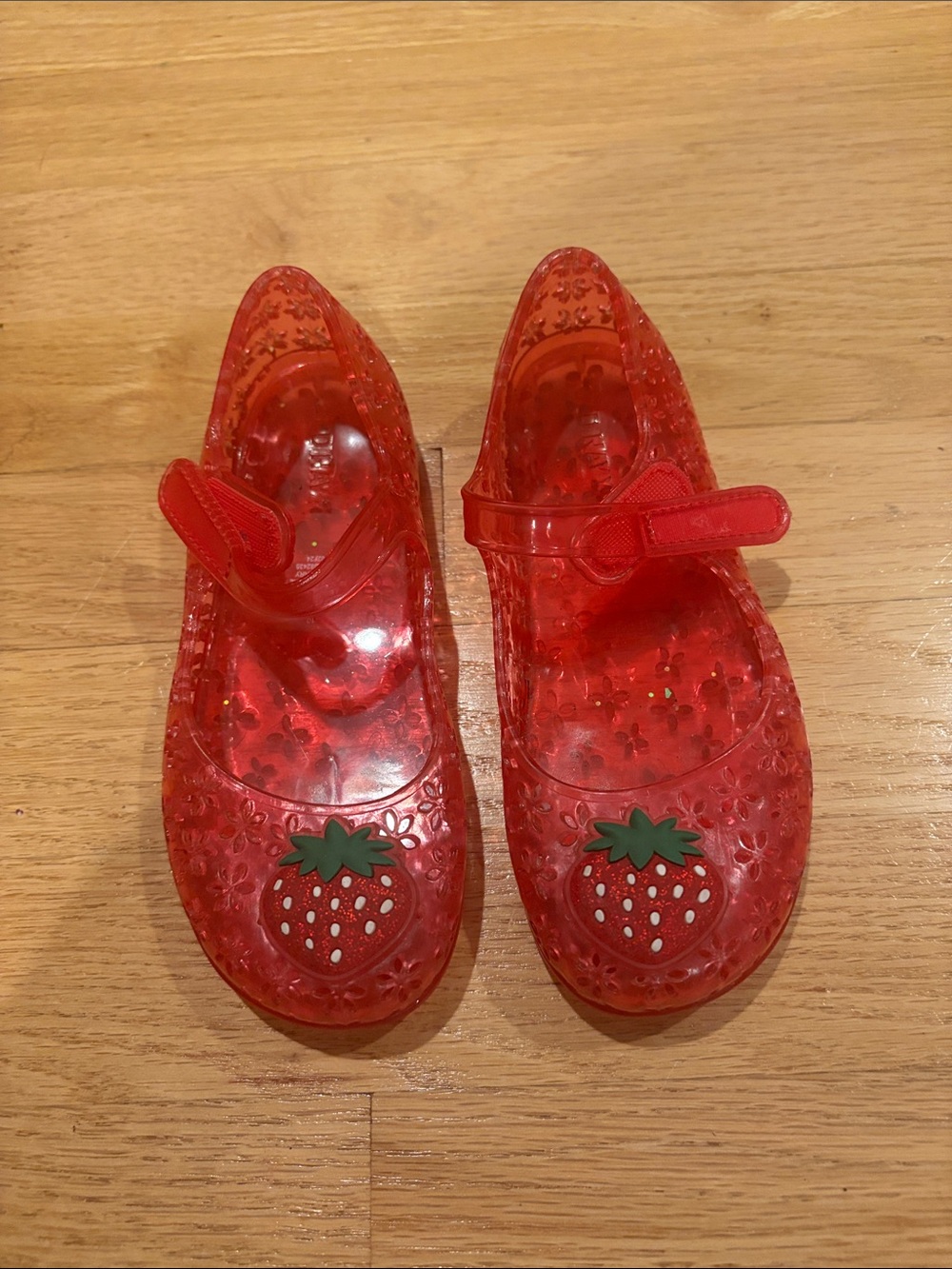 Old Navy Red Strawberry Jelly Mary Jane Sandals